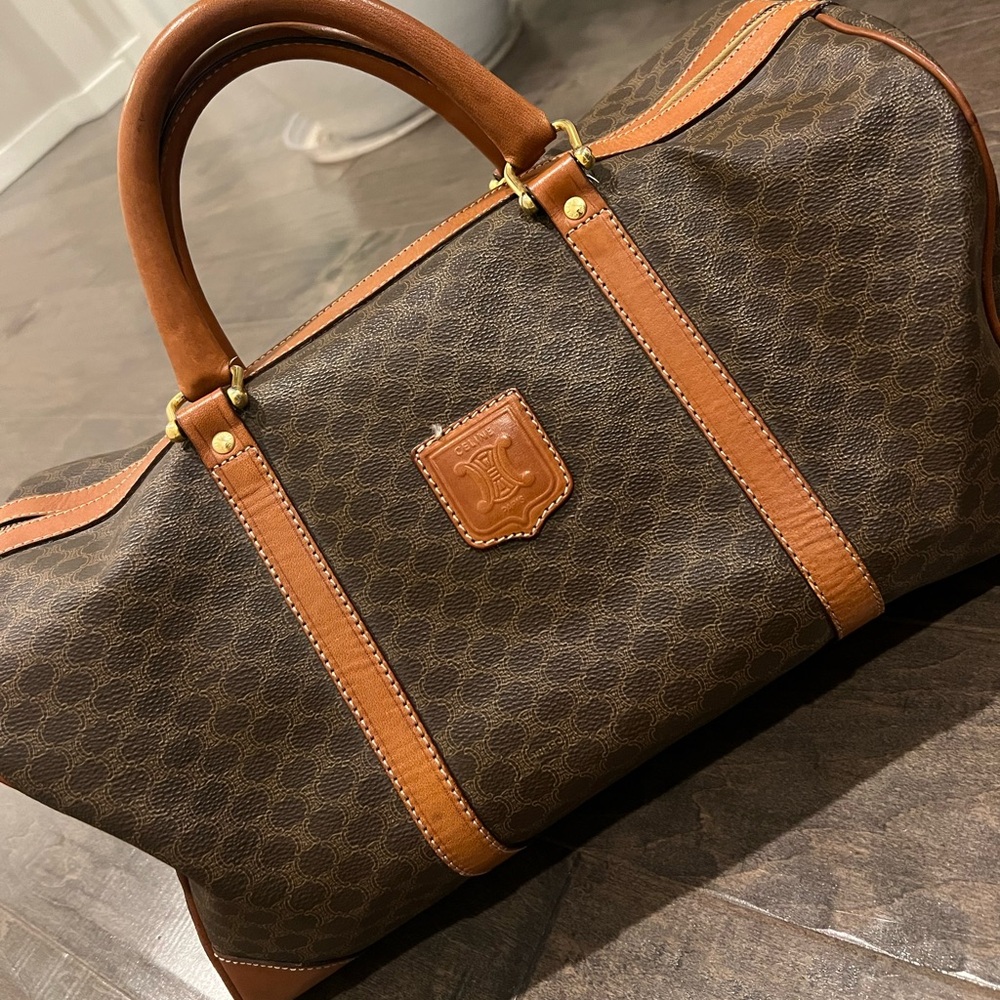 Celine Vintage Travel Bag in Macadam leather
